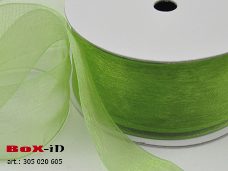 Organza woven edge 22/605 apple 38mm x 25m